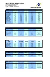 SAILING SCHEDULE - CWT Globelink