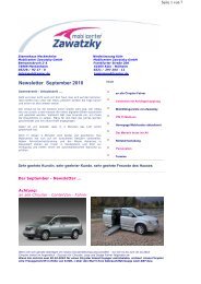 zum vollständigen Newsletter - mobilcenter Zawatzky