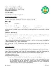 Minutes of Regular City Council Meeting - City of Jacksonville Beach