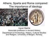 Athens, Sparta and Rome compared: The importance of ideology