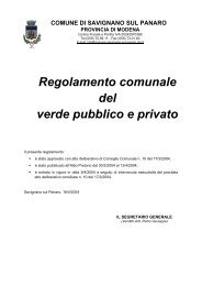 Reg.to Verde pubblico e privato - Comune di Savignano sul Panaro