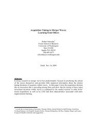 Acquisition Timing in Merger Waves: Learning from ... - Marriott School