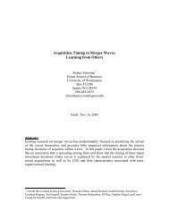 Acquisition Timing in Merger Waves: Learning from ... - Marriott School