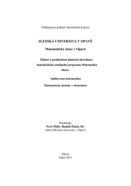 2011 A A AÆ’a Dost O Prodloua A EnaÆ’a Platnosti Akreditace BakalaÆ’a A A SkaÆ’a