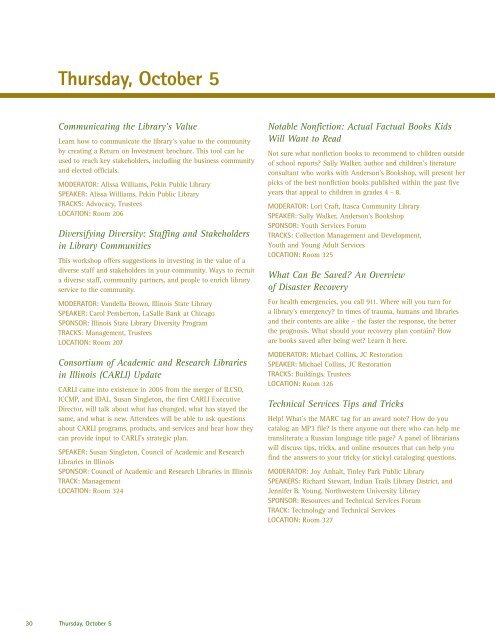 Conference Program - Illinois Library Association