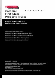 Colonial First State Property Trusts - First State Investments
