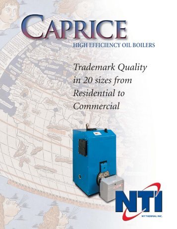 Trademark Quality in 20 sizes from Residential to ... - NY Thermal Inc.