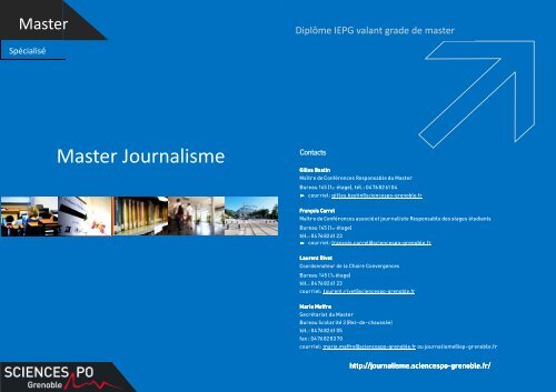 Master Journalisme - Sciences Po Grenoble