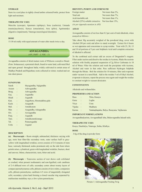 Volume 2, No.5, July to September' 2013 - amam-ayurveda.org