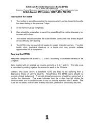 Edinburgh Postnatal Depression Scale (EPDS) SCORING