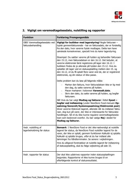 Brugervejledning - EG A/S