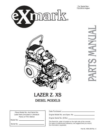 PARTS MANUAL - Exmark