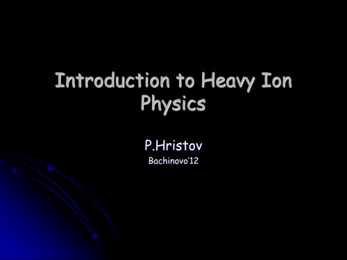 Introduction to Heavy Ion Physics