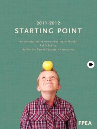 FPEA Starting Point Booklet - Homeschool-Life.com