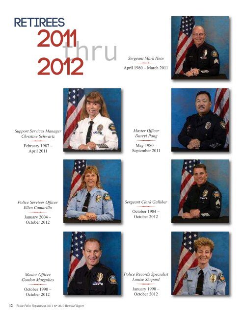 2011-12 Biennial Report - Tustin Police Department