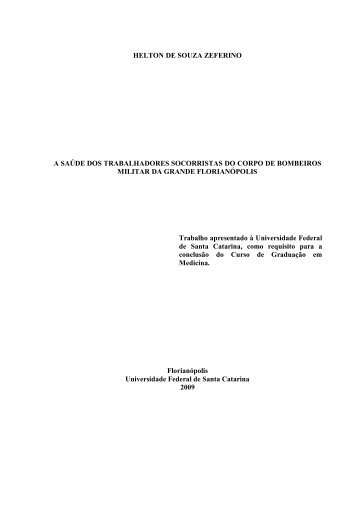 HELTON DE SOUZA ZEFERINO A SAÚDE DOS ... - UFSC