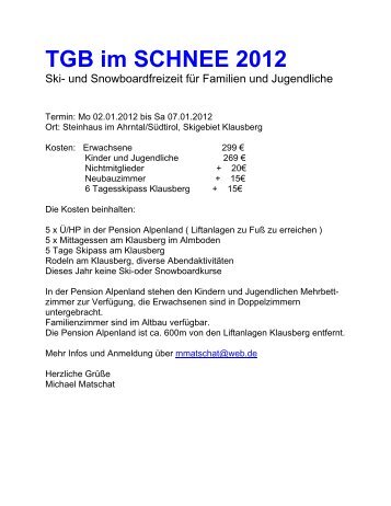 TGB im SCHNEE 2012