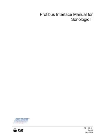 Profibus Interface Manual for Sonologic II - Kistler-Morse