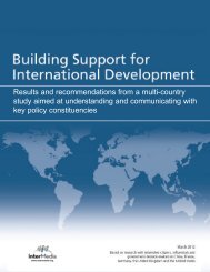 Building Support for International Development - AudienceScapes