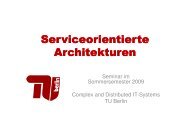 Serviceorientierte Architekturen - Fachgebiet Komplexe und ...