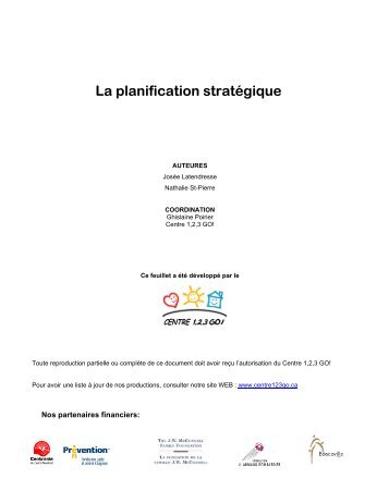 La planification stratégique - Réseau québécois des villes et ...