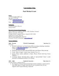Curriculum Vitae Paul Michael Grant - W2agz.com