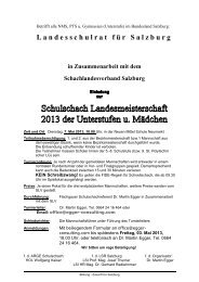 Landesschulrat für Salzburg in Zusammenarbeit mit dem ...
