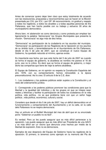 ACTA DE LA SESSIÓ DEL PLE DE L'AJUNTAMENT Identificació de ...