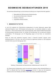 Erdbeben-Jahresbericht 2010 - ZAMG