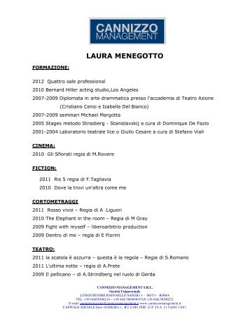 CV LAURA MENEGOTTO.pdf - Cannizzo Management