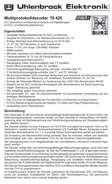 Multiprotokolldecoder 76 420