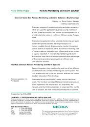 Moxa White Paper Remote Monitoring and Alarm Solution - Technolec