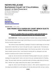 San Francisco Superior Court Bench Elects New Presiding Judge