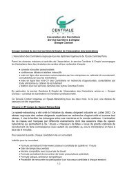 1/2 Association des Centraliens Service CarriÃ¨res & Emploi Groupe ...