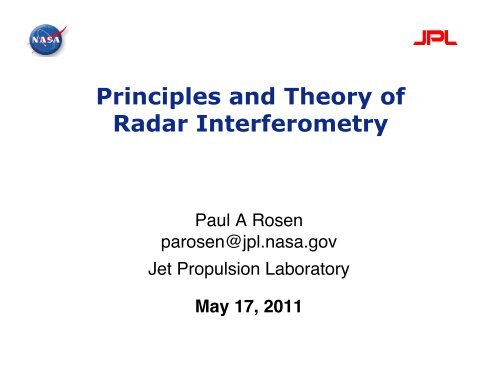 Principles and Theory of Radar Interferometry