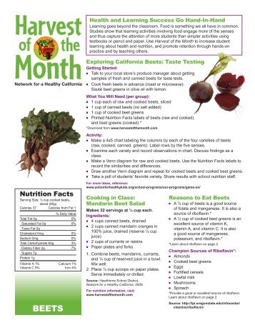 Beets - Harvest of the Month