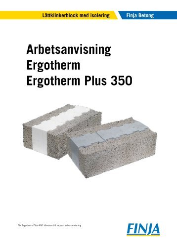 Arbetsanvisning Ergotherm Ergotherm Plus 350 - Finja