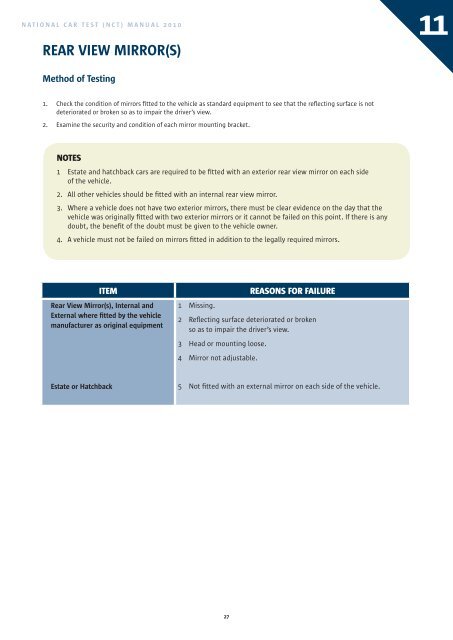 (NCT) Manual 2010 - Road Safety Authority