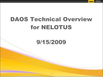 DAOS Technical Overview for NELOTUS 9/15/2009 - New England ...