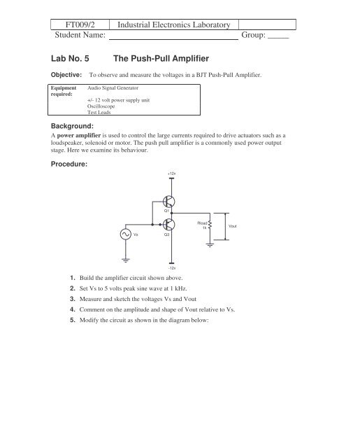 Push pull converter pspice student