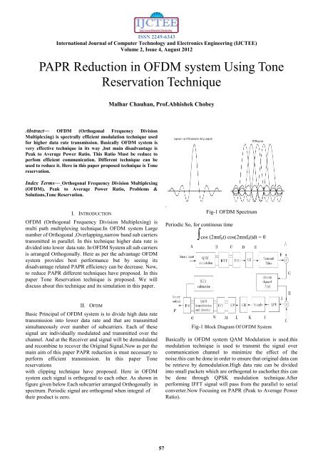 PAPR Reduction in OFDM system Using Tone Reservation Technique