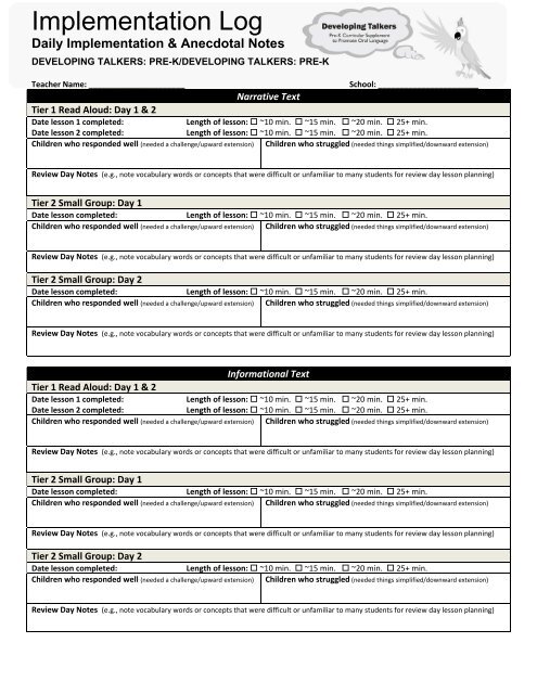 Blank Lesson Plan Template - Children's Learning Institute