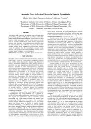 Acoustic Cues to Lexical Stress in Spastic Dysarthria - Speech ...