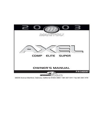 2003 Axel Owners Manual.pdf - Manitou