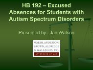 HB 192 â Excused Absences for Students with Autism Spectrum ...