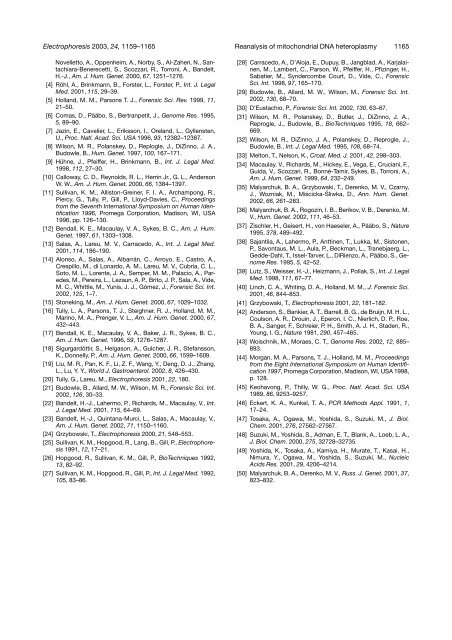 High levels of mitochondrial DNA heteroplasmy in single hair roots ...