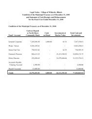 Legal Notice - Village of Wilmette, Illinois Condition of the Municipal ...