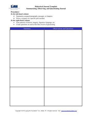 dialectical journal template microsoft word barca dialectical journal template microsoft word
