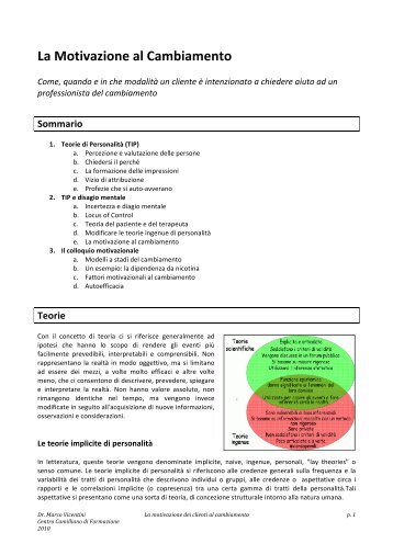 La Motivazione al Cambiamento - Marco Vicentini