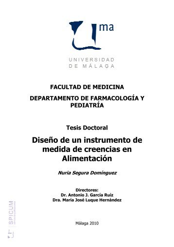diseño de un instrumento de medida de creencias en alimentación
